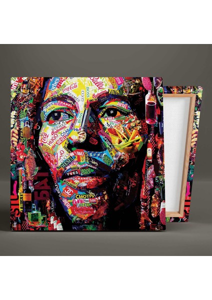 Bob Marley Kolaj Sanatı Tipografi Kanvas Tablo fiyatları