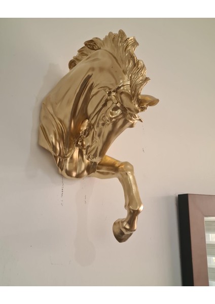 Veranin Firçasi Gold Büyük Duvar At Başı Heykel fiyatları