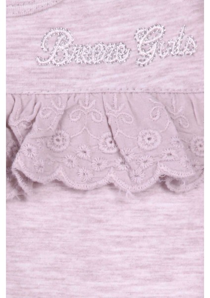 Kız Çocuk Uzun Kollu Tişört Güpürlü 1-4 Yaş, Bej Melanj fırsatları