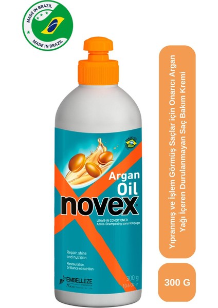 Argan Oil - Yıpranmış ve İşlem Görmüş Saçlar İçin Onarıcı Argan Yağı İçeren Durulanmayan Saç Bakım Kremi 300 gr fiyatları