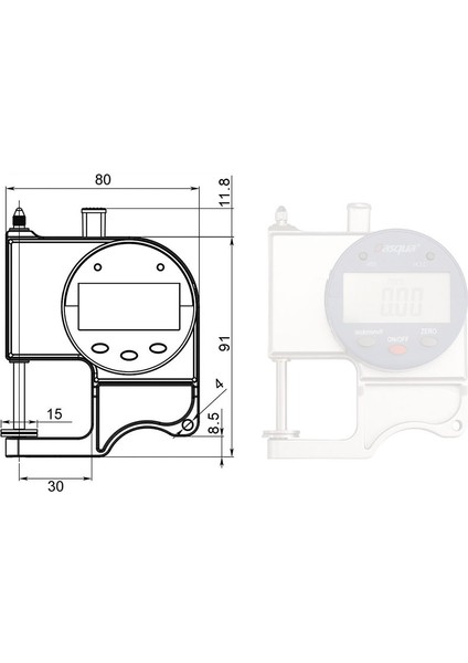 2140-8110 Dijital Kalınlık Kompratörü (0.01 Mm)