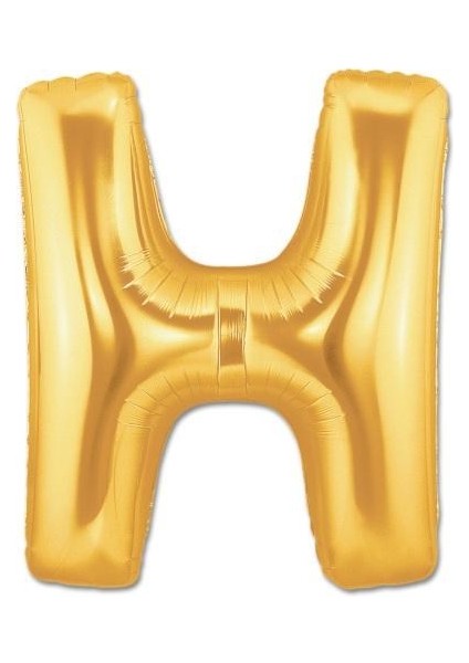 H Harf Folyo Balon Altın Renk 40 Inç (Lisinya)