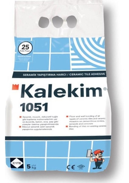 Kalekim 1051 Seramik Yapıştırma Harcı 5 Kg