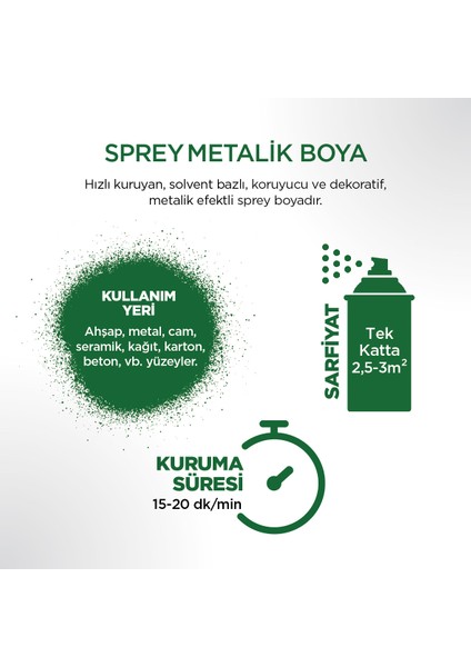 Metalik Yeşil Sprey Boya 400 ml fiyatları