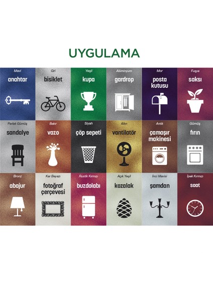 Metalik Yeşil Sprey Boya 400 ml modelleri