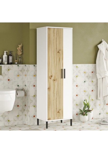 Harvey Çok Amaçlı Dolap Vileda Banyo Dolabı Keçe-Beyaz Hr1-Wk