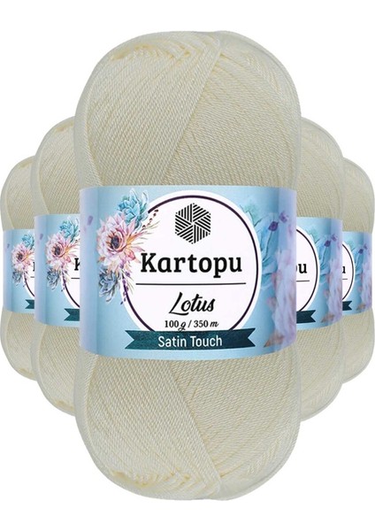 5 Adet Lotus Bikini Büstiyer Bluz Örgü Ipi K019 Ekru