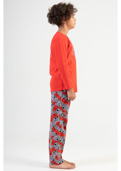 Pamuklu Erkek Çocuk Uzun Kol Pijama Takım