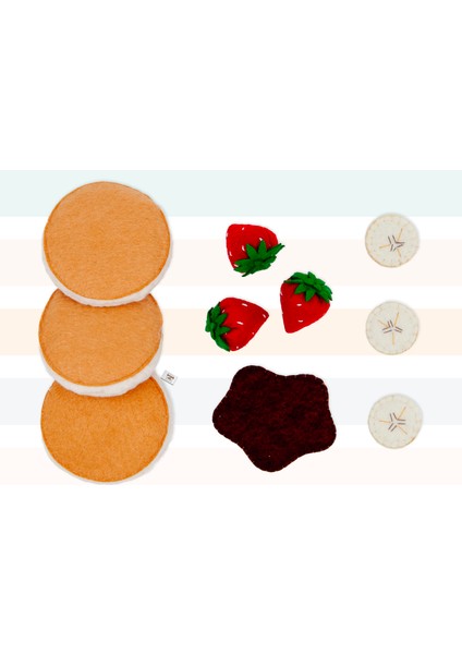 Keçe Oyuncak - Pancake Oyun Seti - Felt Toys - %100 El Yapımı