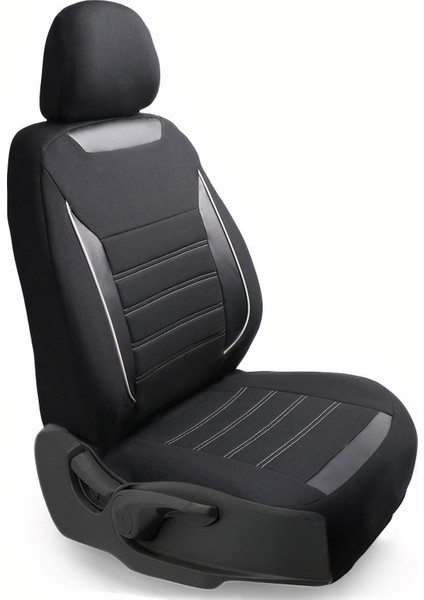 Dacia Logan 2+1 Deri Detaylı Ticari Oto Koltuk Kılıfı Seti Smart Sb-T