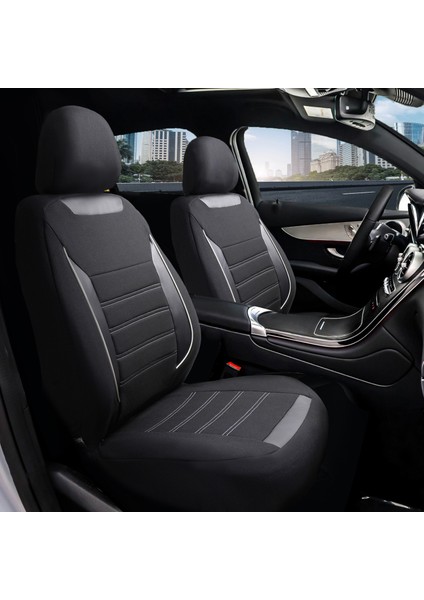 Dacia Logan 2+1 Deri Detaylı Ticari Oto Koltuk Kılıfı Seti Smart Sb-T