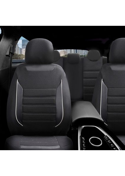 Dacia Logan 2+1 Deri Detaylı Ticari Oto Koltuk Kılıfı Seti Smart Sb-T