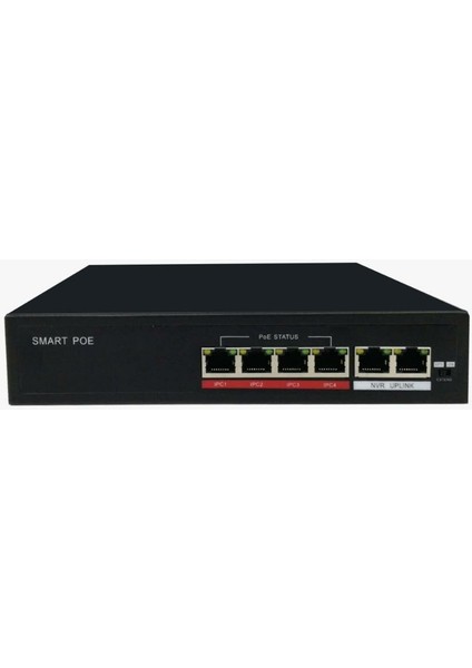 Uranıum POE-4002-48W 4 Port Poe Switch 10/100 + 2 Port 10/100 RJ45 Uplınk