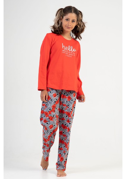 Pamuklu Kız Çocuk Uzun Kol Pijama Takım fiyatları