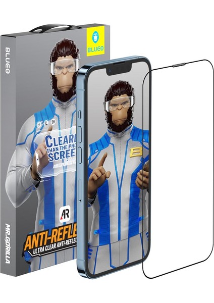 iPhone 14 Plus / 13 Pro Max Anti-Reflective Yansıma Önleyici 360 Tam Koruma Cam Ekran Koruyucu