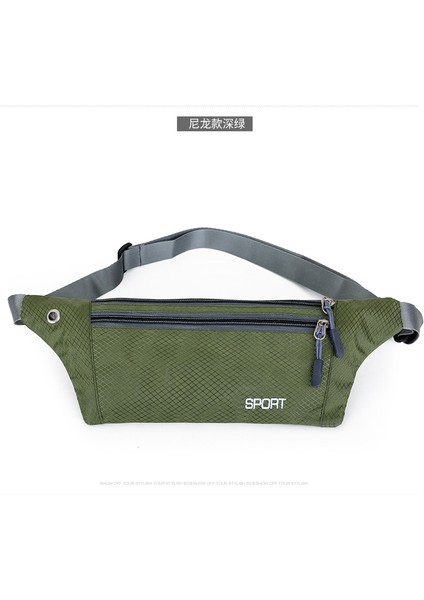 Spor Bel Çantası Erkek Su Geçirmez Spor Telefonu Göğüs Bel Çantası Kadın Açık Koşu Bel Çantası Askılı Çanta Trendy (Yurt Dışından)