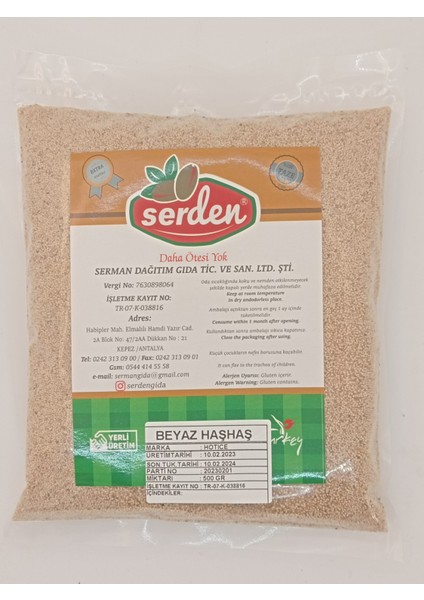Beyaz Haşhaş 500 gr