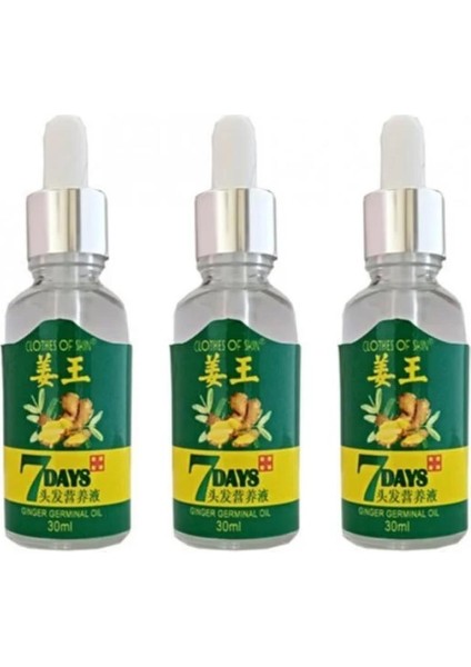 7 Days 30ml Gingergerminalessentialoil Hair Growth Loss Treatment Serum Unisex Saç Bakım Yağı 3 Adet