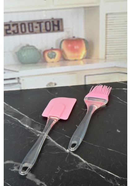 Slikon Yumurta Fırçası ve Spatula 2'li Set