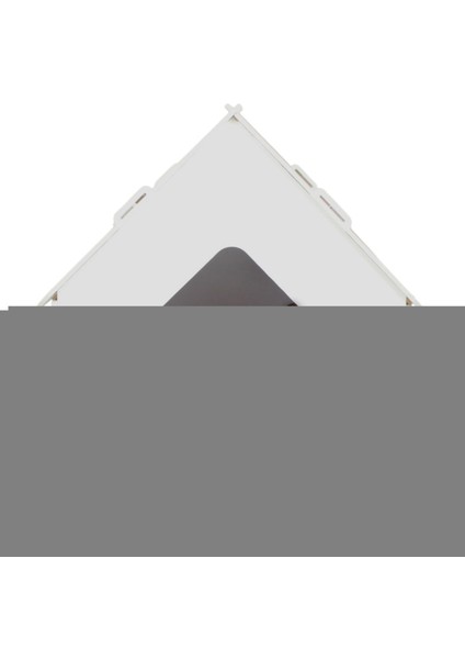 Büyük Kedi Evi Dekoratif Ahşap Dayanıklı 50 x 35 cm Kedi Yatağı Çizgili Model