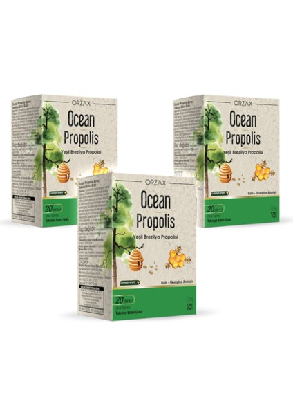 Ocean Yeşil Brezilya Propolis Sprey 20 Ml X3 Adet