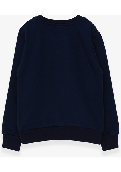 Erkek Çocuk Sweatshirt Yazı Baskılı 2-6 Yaş, Lacivert