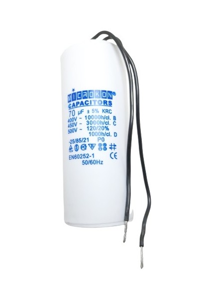 Microkon 70 Mf Kondansatör 400-450 V Kablolu (Daimi)