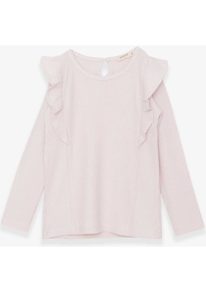 Kız Çocuk Bluz Fırfırlı 1.5-5 Yaş, Krem