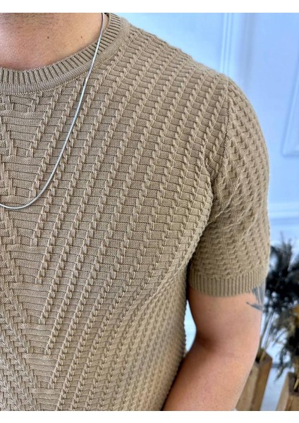 Tişört Örme Triko Tişört Nefes Alabilen Terletmez Slim Fit Dar Kesim T-Shirt fiyatları