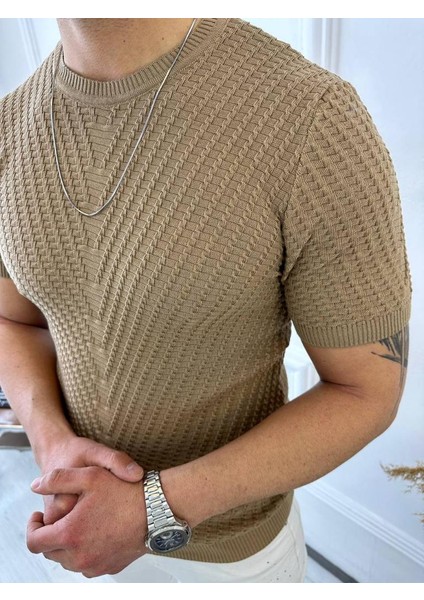 Tişört Örme Triko Tişört Nefes Alabilen Terletmez Slim Fit Dar Kesim T-Shirt modelleri