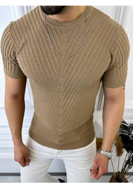 Tişört Örme Triko Tişört Nefes Alabilen Terletmez Slim Fit Dar Kesim T-Shirt indirimleri