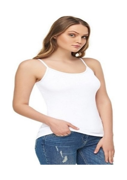 Elit Bayan Modal Elastan Ip Askılı Atlet 6 Adet