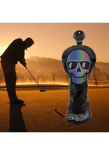 Kafatası Golf Kapağı Golf Kulübü Ahşap Golf Kapakları Head Wood Sürücü Kulüpleri Kadın Erkekler - Black B (Yurt Dışından) indirimleri