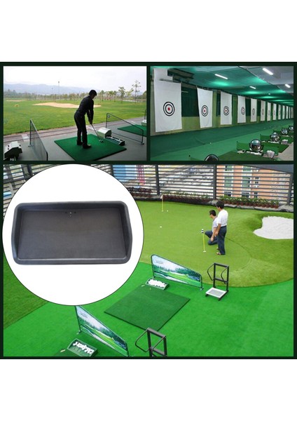 Kauçuk Golf Top Tepsisi Uygulama Golfçü Aksesuar Sürüş Menzili Konteyner Ev Siyah (Yurt Dışından) fırsatları