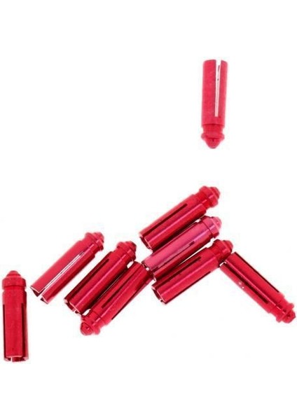 Eloksallı Alüminyum Dart Uçuş Koruyucular / Koruyucular Kırmızı 7 Adet (Yurt Dışından)