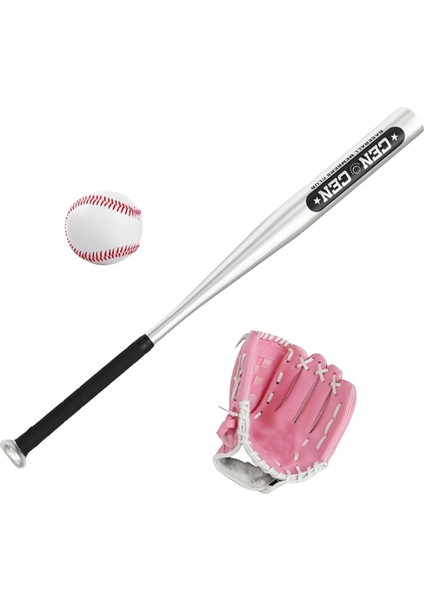 Beyzbol Seti Açık Pembe Sol Eldiven Için Beyzbol ve Top Genç Oyunu (Yurt Dışından)