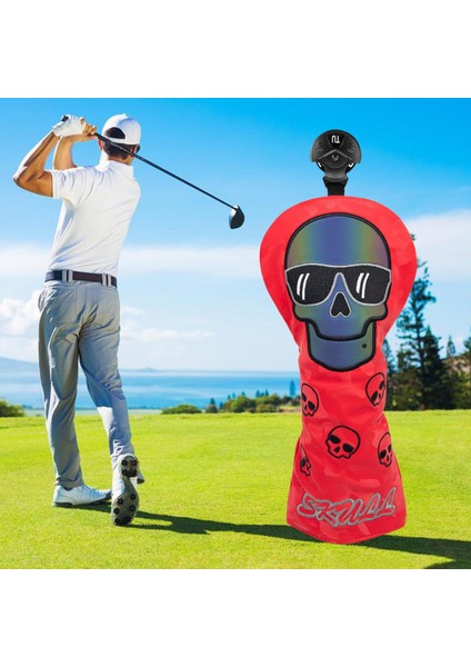 Kafatası Golf Kapağı Golf Kulübü Ahşap Golf Kapakları Kırmızı A Için Baş Ahşap Sürücü Kulüpleri (Yurt Dışından) fiyatları