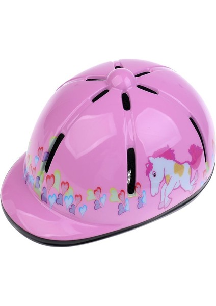 Çocuk Ayarlanabilir Sürme Şapka Kask Kafası Koruyucu Dişli Pembe (Yurt Dışından)