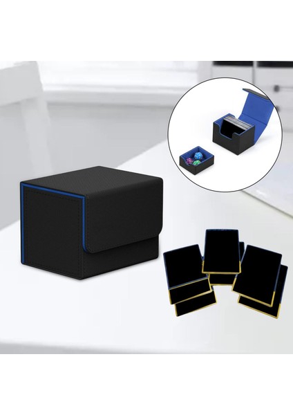 Büyük Kart Güverte Kutusu Tutucu Organizer Depolama Koleksiyonu 100 Kart Siyah Mavisi (Yurt Dışından) fırsatları