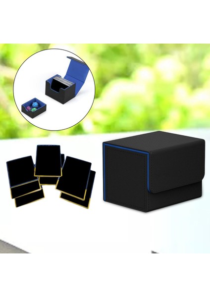 Büyük Kart Güverte Kutusu Tutucu Organizer Depolama Koleksiyonu 100 Kart Siyah Mavisi (Yurt Dışından) indirimleri