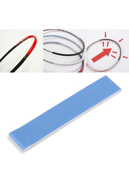 2 Paket Tenis Badminton Squash Raket Raket Başı Dayanıklı Pu Bant Mavi ve Beyaz (Yurt Dışından)