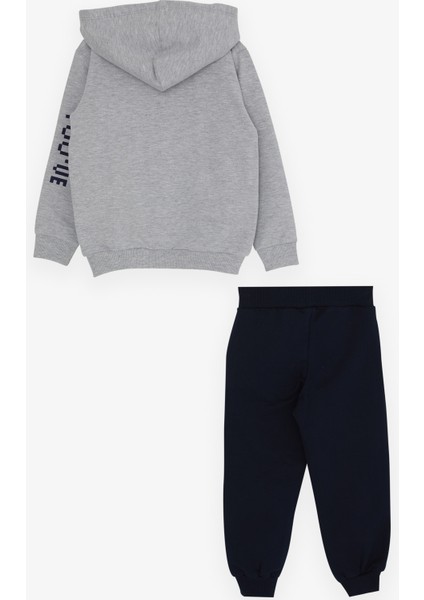 Erkek Çocuk Eşofman Takımı Ayıcık Baskılı 2-6 Yaş, Gri Melanj fiyatları