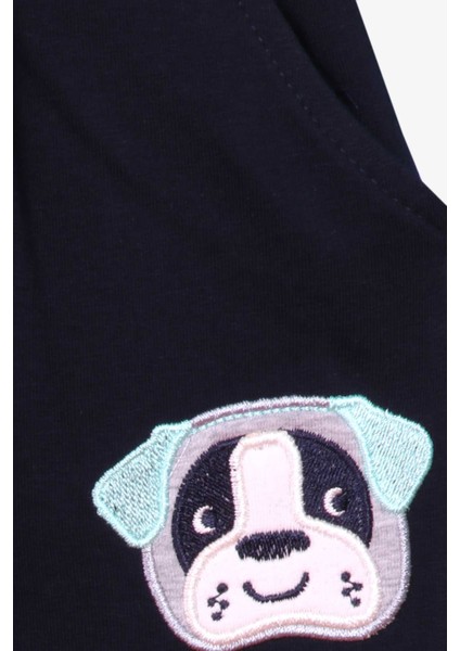 Erkek Çocuk Eşofman Takımı Köpek Nakışlı 1-4 Yaş, Mint Yeşili