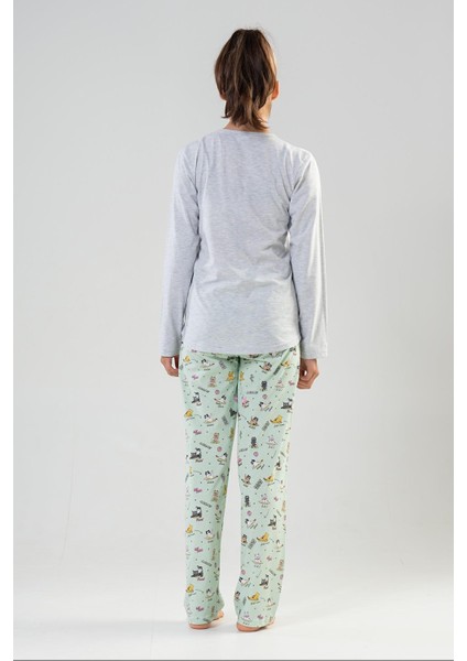 Pamuklu Kız Çocuk Uzun Kol Pijama Takım
