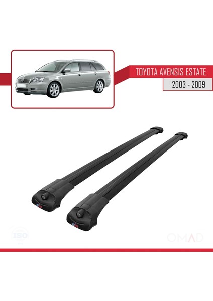 Toyota Avensis Sw 2003-2009 Arası Ile Uyumlu Ace-1 Ara Atkı Tavan Barı Siyah