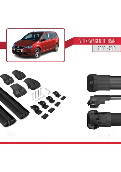 Volkswagen Touran 2003-2010 Arası Ile Uyumlu Ace-1 Ara Atkı Tavan Barı Siyah modelleri