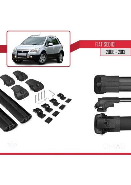 Fiat Sedici 2006-2013 Arası Ile Uyumlu Ace-1 Ara Atkı Tavan Barı Siyah modelleri