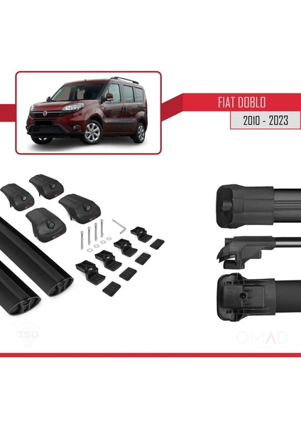 Fiat Doblo 2010 ve Sonrası Ile Uyumlu Ace-1 Ara Atkı Tavan Barı Siyah modelleri