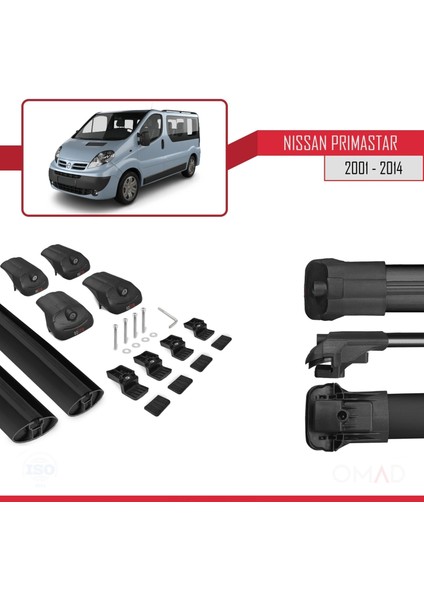 Nissan Primastar 2001-2014 Arası Ile Uyumlu Ace-1 Ara Atkı Tavan Barı Siyah modelleri