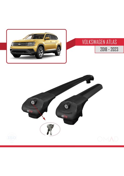 Volkswagen Atlas 2018-2023 Ile Uyumlu Ace-1 Ara Atkı Tavan Barı Siyah fiyatları